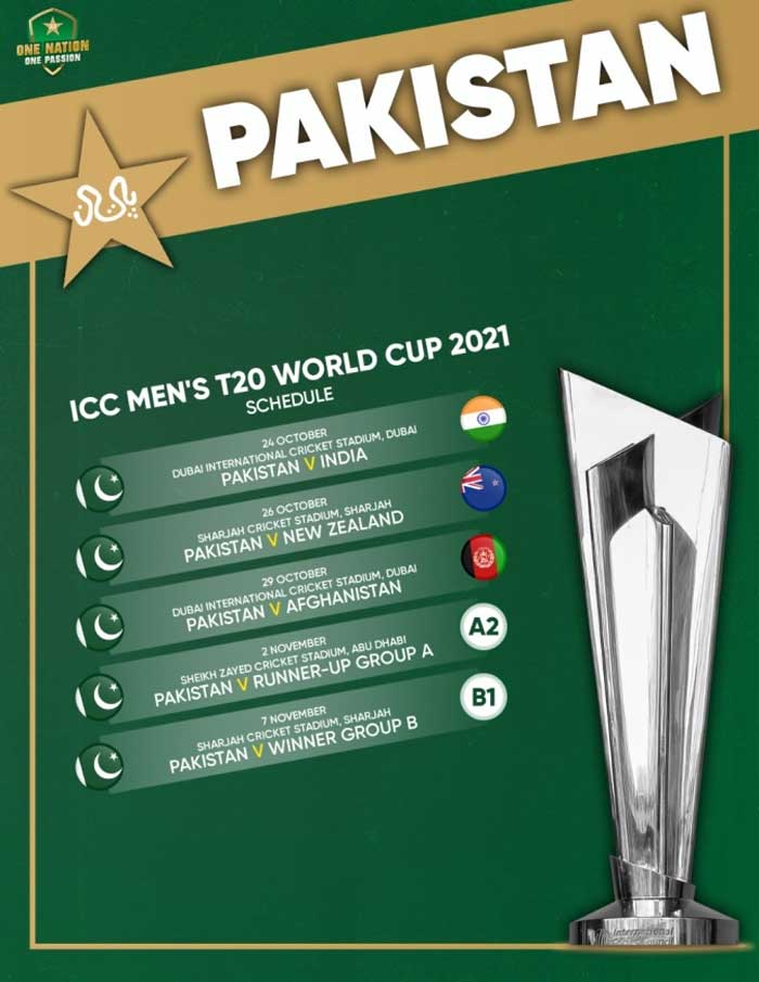 t20 world cup 2021 schedule pakistan , how to watch world cup t20 live